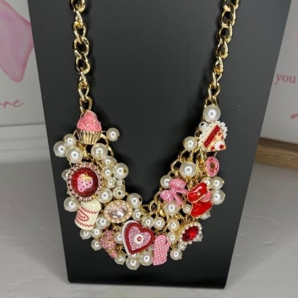 Betsey Johnson Sweets Baking Bib Necklace - Picture 2 of 3